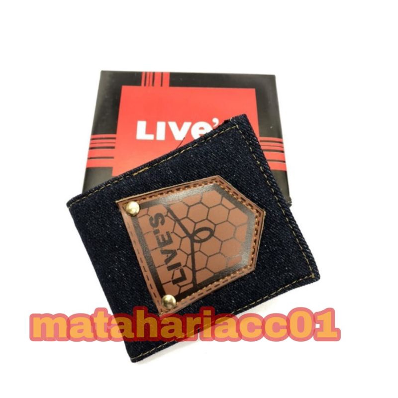 Dompet pria jeans denim levis dompet lipat murah levis