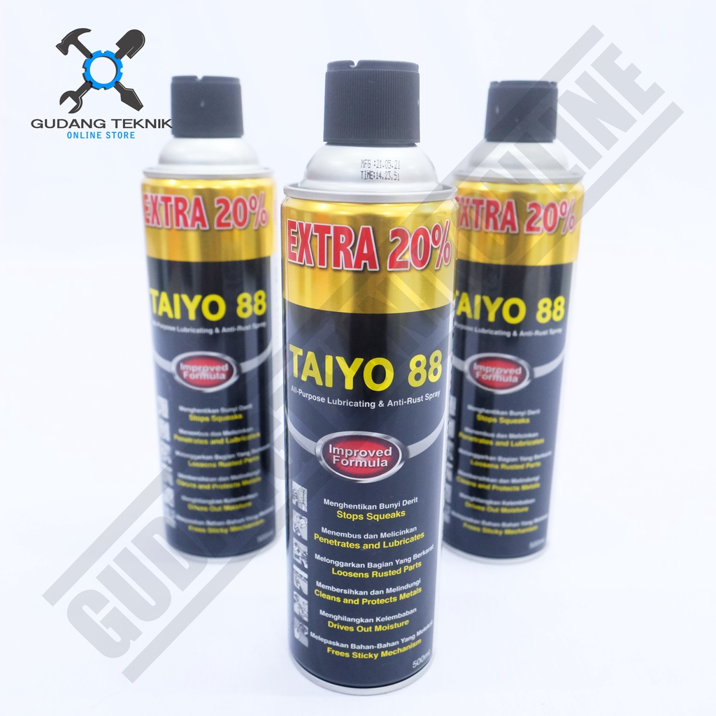 Anti Rust Lubricant TAIYO 88 500ml / Pelumas Anti Karat 500 ml - Semprotan Anti Karat TAIYO 88