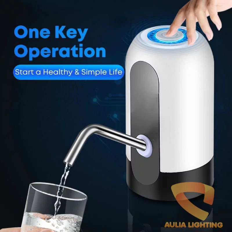 DISPENSER AIR GALON PORTABLE POMPA ELEKTRIK AIR MINUM DIY SIMPLE RECHARGE SNI KRAN FILTER STAINLESS STEEL