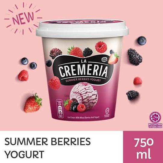 

La Cremeria Es Krim Summer Berries Yogurt 750 ml