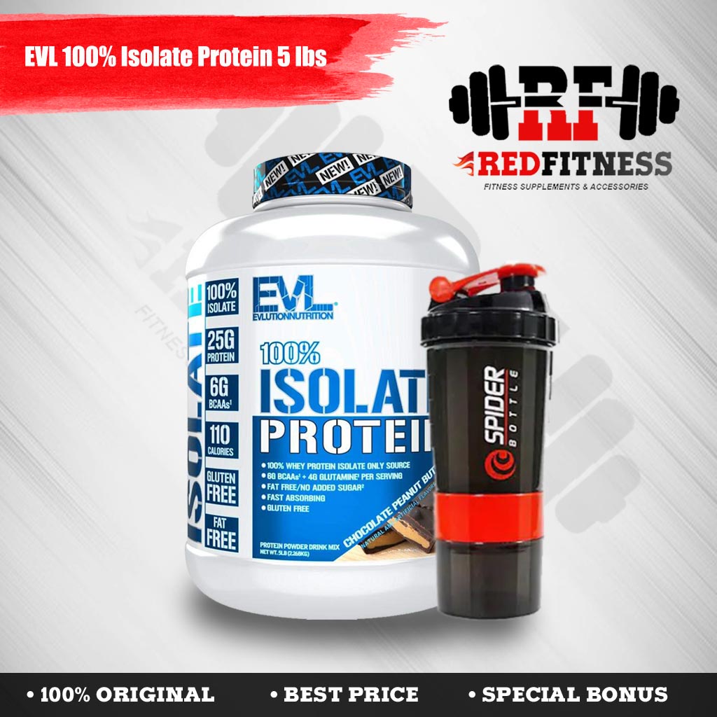 EVL 100% Whey Protein Isolate 5 lbs BPOM / EVLUTION NUTRITION  5lbs lb