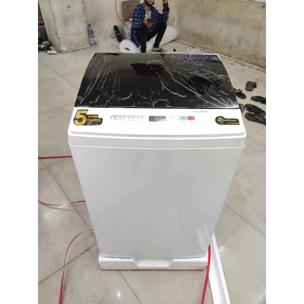 MESIN CUCI 1 TABUNG POLYTRON PAW 9527 TOP LOADING 9.5 KG ZEROMATIC