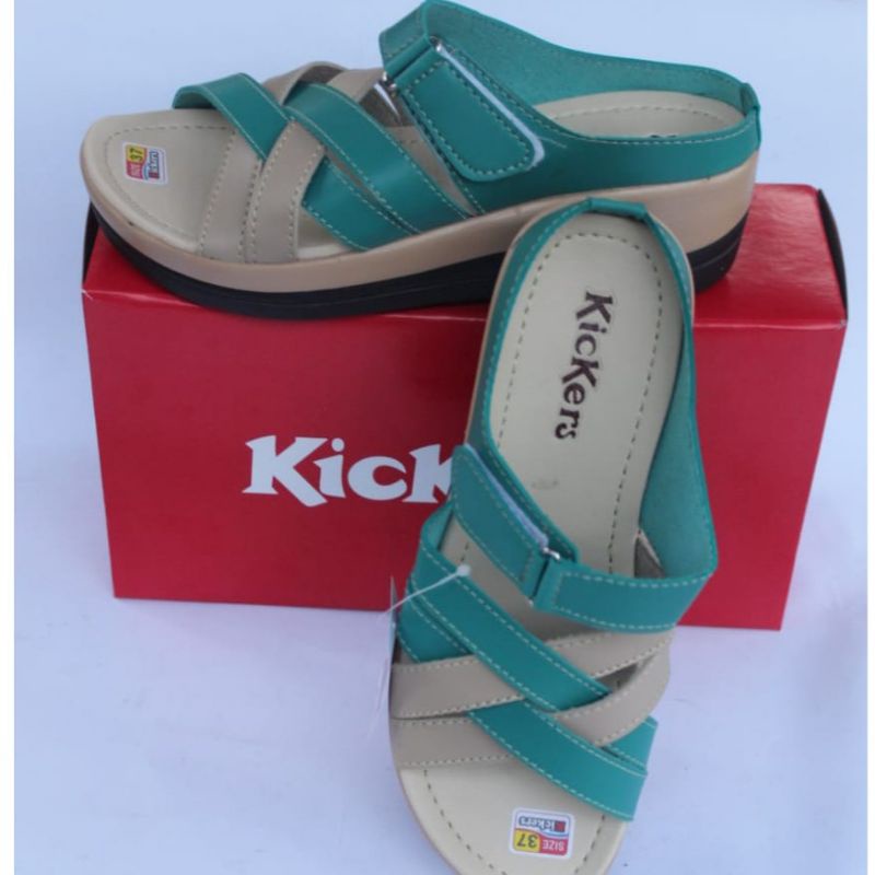 SANDAL SELOP KICKERS SANDAL WANITA MURAH SANDAL WANITASANDAL 2020 SANDAL KEKINIAN KODE S-28 TEMPONG