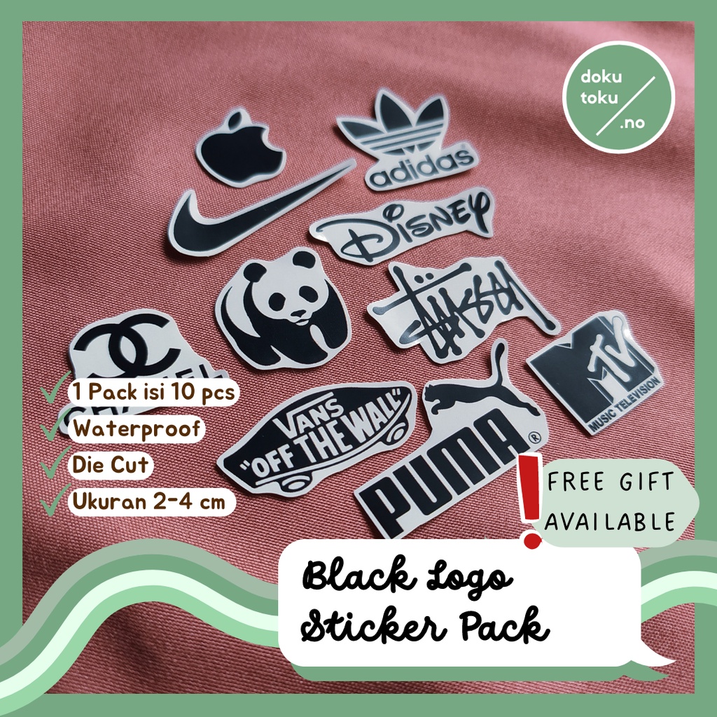 

STICKER TUMBLR BLACK LOGO / BRAND WATERPROOF