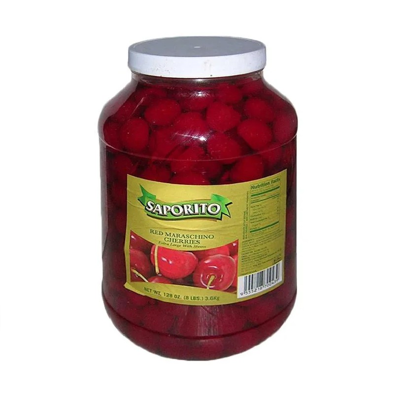 Saporito Red Maraschino Cherries Buah Ceri 3,6 Kg