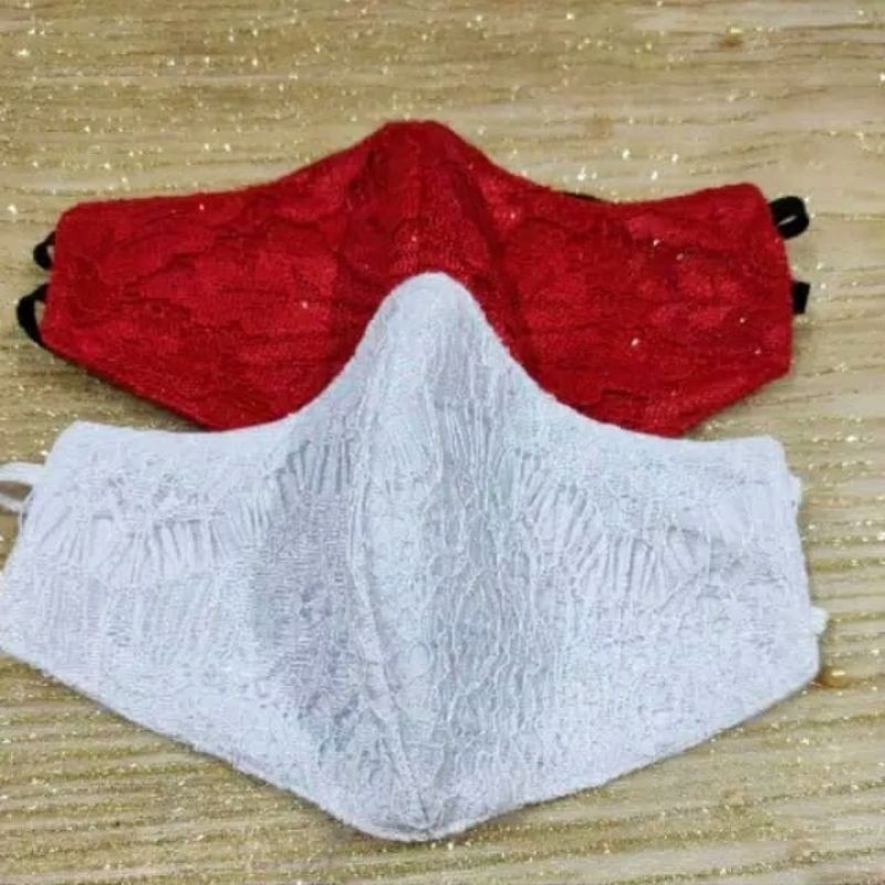 Masker Merah Putih Brokat