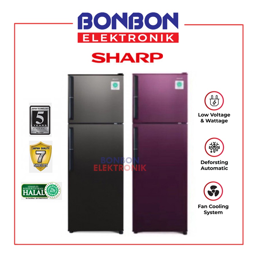 Sharp Kulkas 2 Pintu SJ-326GC-SD/SR / SJ 326 GCSD GCSR