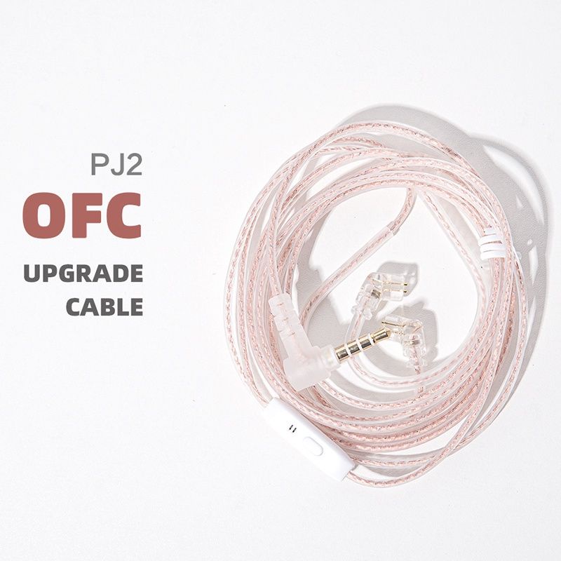 Kabel for KZ Earphone Kabel KZ Copper Jcally PJ2 Copper Dark Pink Gold Kabel Upgrade Cable wire 5N Oxygen-free copper 0.78mm QDC MMCX Cable with 3.5mm plug for kz trn kabel kz zsn pro kabel kz edx kabel kz dq6 cca cra kz eda kz eds kz edc ultra kz edx pro-3