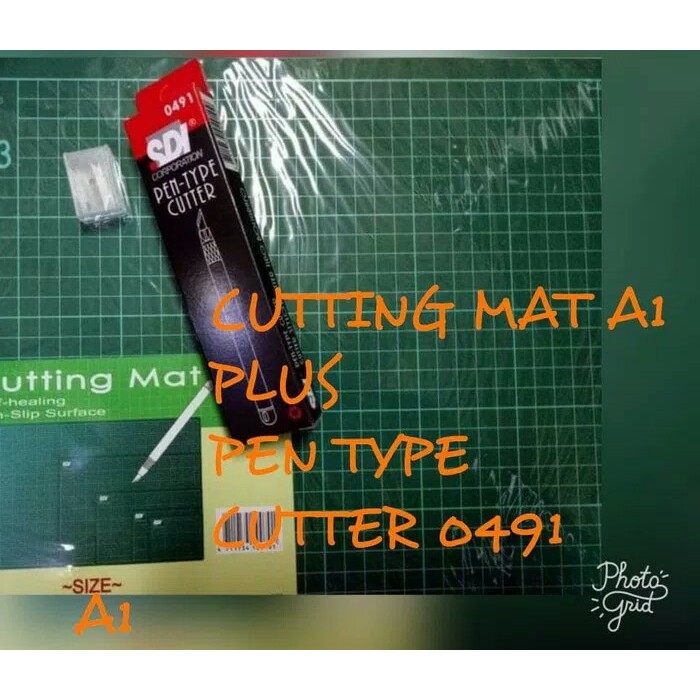 

cutting mat A1 + pen cutter +refill pen cutter SDI paket super murah