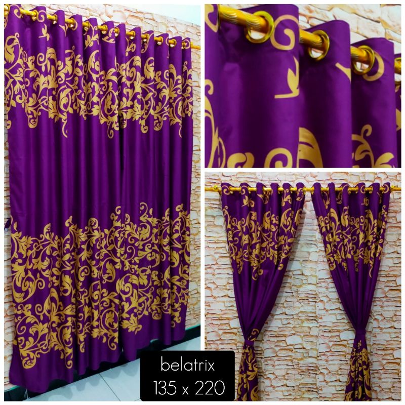 Gorden smokring smokring batik ukuran 135*220