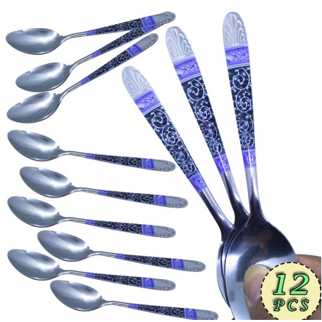 Sendok Makan Batik Stainless 1 Lusin 12 Buah / Stainless Steel