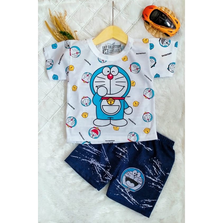 SETELAN BAJU BAYI ANAK LAKI-LAKI MOTIF DORAEMON USIA 0-12 BULANBAJU BAYI ANAK PEREMPUANBAJU BAYI ANA