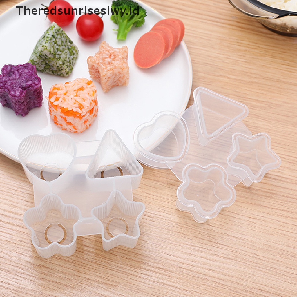 # Alat Rumah Tangga # Set Cetakan Sushi / Onigiri Empat Bentuk Bahan Plastik