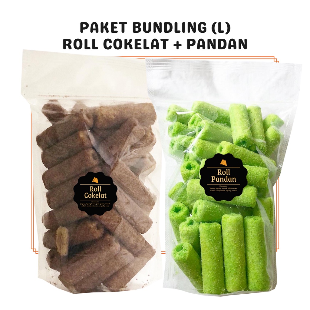 

Paket Bundling Roll Cokelat + Pandan (L) / Special Bundle Package / Snack Cemilan