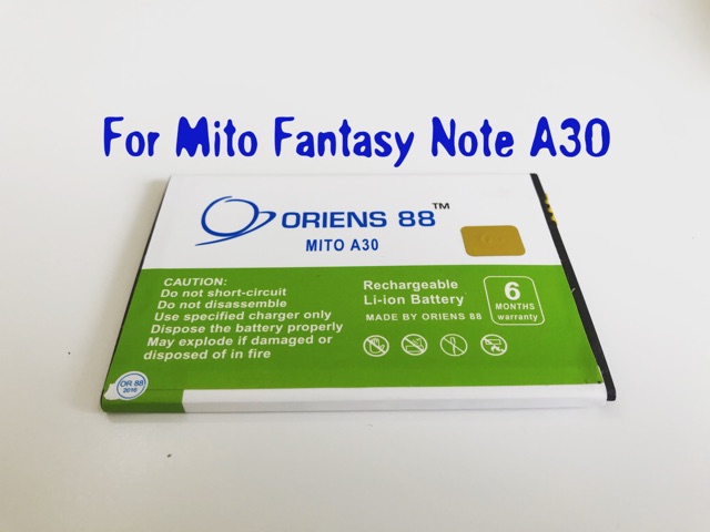 (P) Baterai batre battery Mito Fantasy Note A30 Double Power/IC ORIENS88