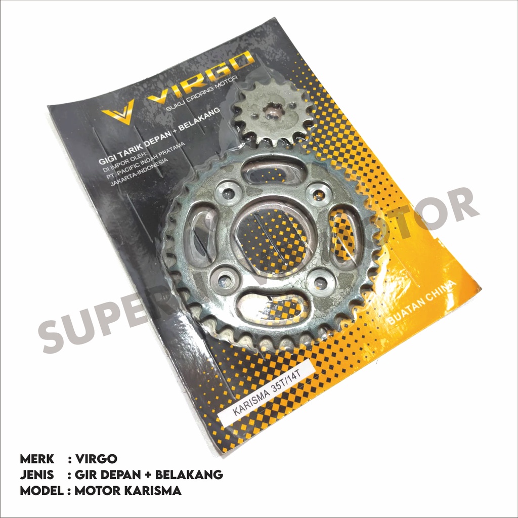 GIR DEPAN BELAKANG GEAR SET DEPAN BELAKANG KARISMA GRAND SUPRA VEGA ZR JUPITER Z JUPITER MX REVO ABS