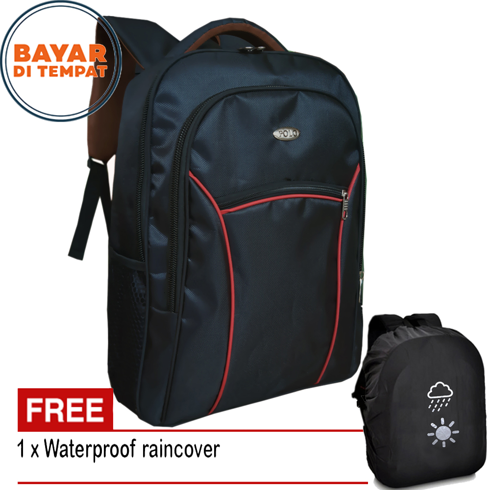 6.6 Shopee Belanja Gratis!! Pixel Tas Ransel POLO FL625 Backpack Laptop Tas Ransel Unisex Kuliah Tas Punggung - Free Raincover