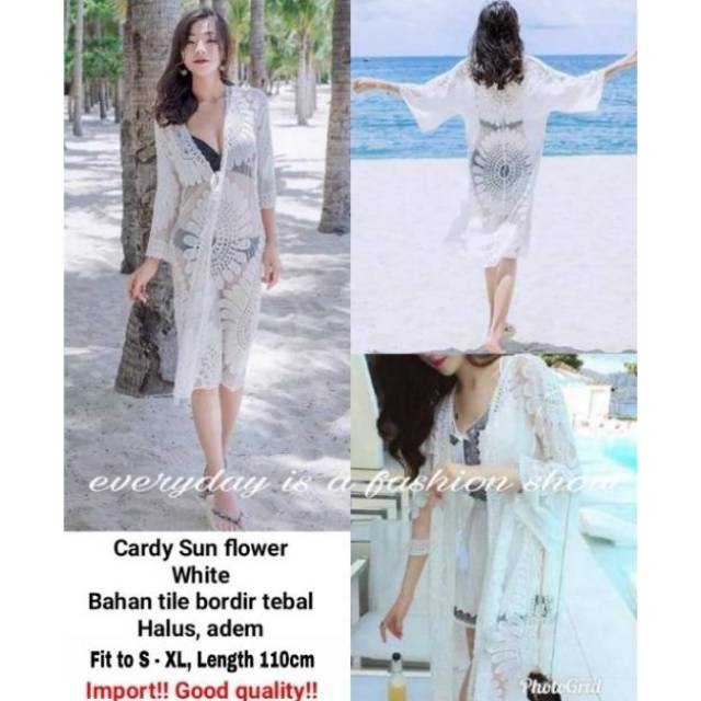 BEACH WEAR BAJU  PANTAI  LONG OUTER BRUKAT IMPORT 