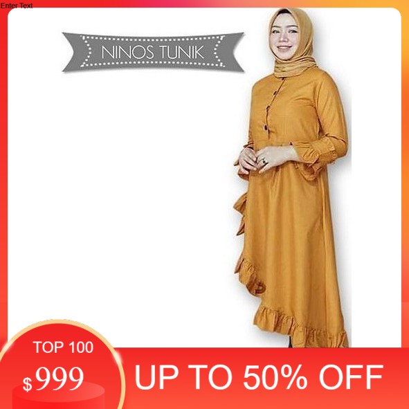 Ninos Tunik Syari Ns Fc Najibah Gamis Syar'i Asdf Abu Muslim Modis Modern