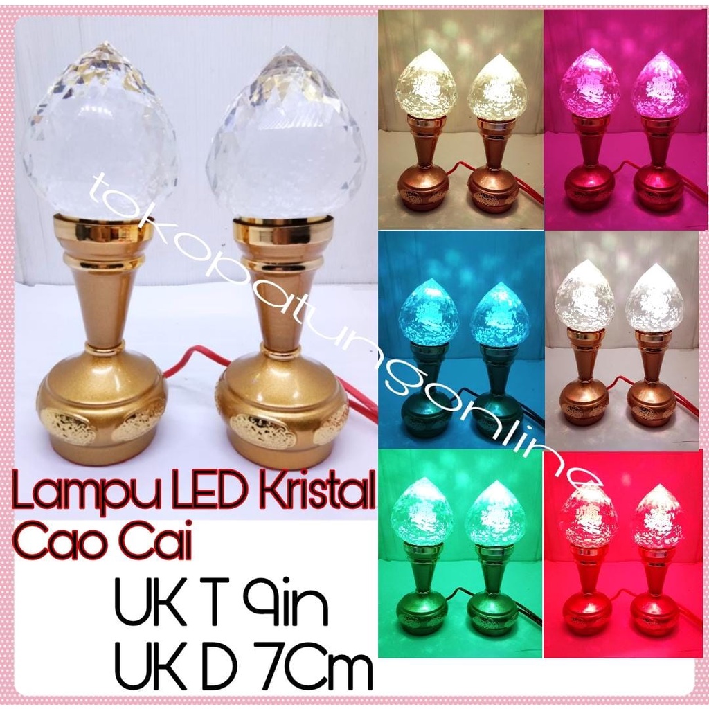 Lampu Sembahyang Kristal Premium 7 Warna T09