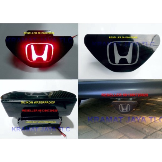 Unik LAMPU REM LED F1 COVER AKRILIK GRAFIR LOGO MOBIL HONDA Limited