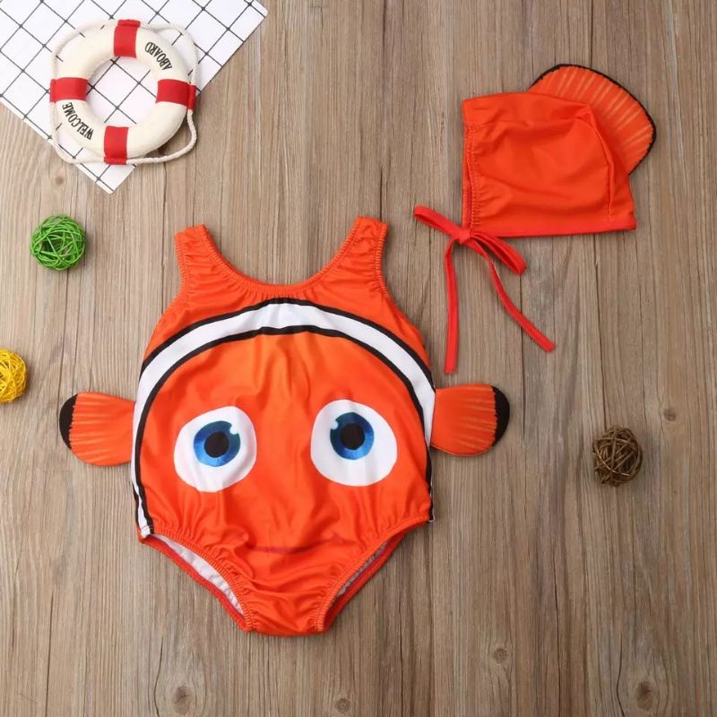 baju berenang motif ikan nemo untuk bayi