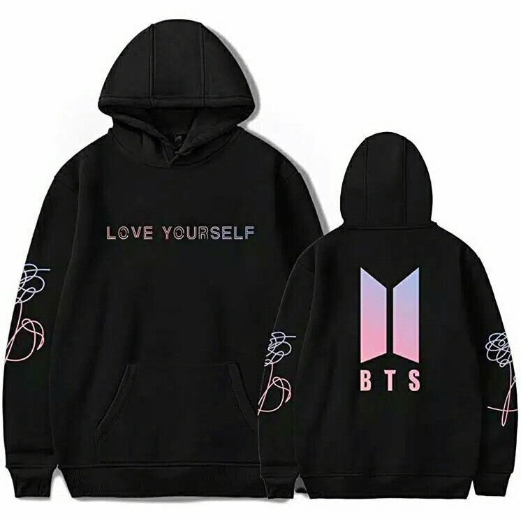 TERMURAH!! SWEATER HOODIE BTS GRADASI UNISEX FIT L