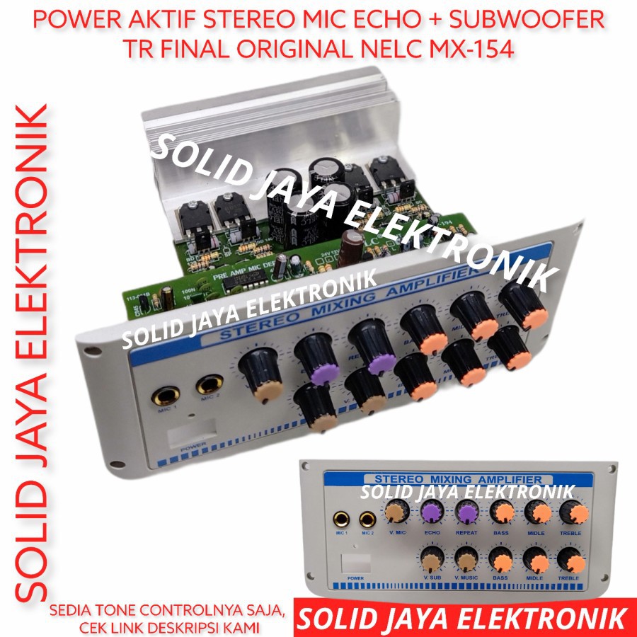 KIT POWER SPEAKER AKTIF MIXING 2 TINGKAT MIC SUBWOOFER KARAOKE AMPILIFIER SOUND NELC MX-154 MX154