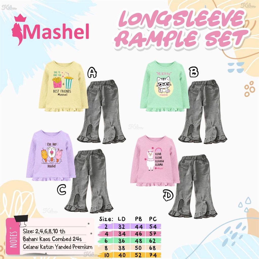 Setelan anak Longsleeve rample By Mashel