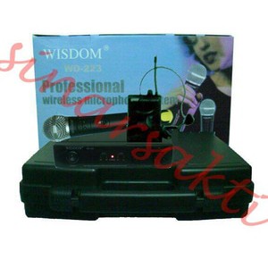 Mic wireless Wisdom WD 223 ( pegang+clip on+headset )