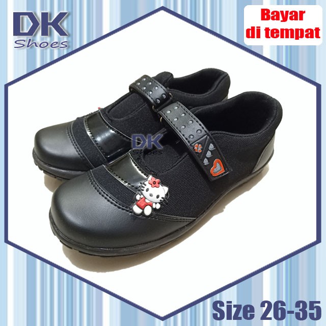 Viola Kitty 26-35 Sepatu Sekolah Hitam Anak Perempuan / Sepatu Hitam Kitty / Sepatu Flat Shoes Anak