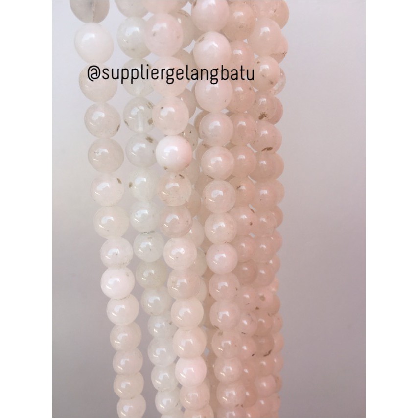 batu agate 10mm putih bening clear white akik aksesoris fashion olshop aksesoris bahan craft beads