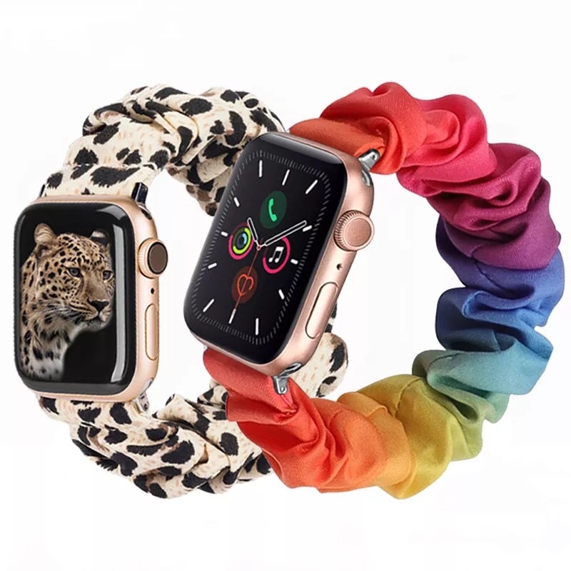 Strap Scrunchie Korea Apple Watch Series 8 7 6 5 4 3 2 1 SE iWatch 38mm 42mm 40mm 44mm 41mm 45mm