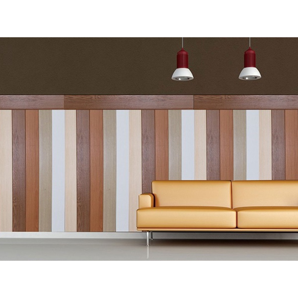 Wallpaper dinding 3d motif kayu wood foam Dekorasi Kamar murah 70x70cm