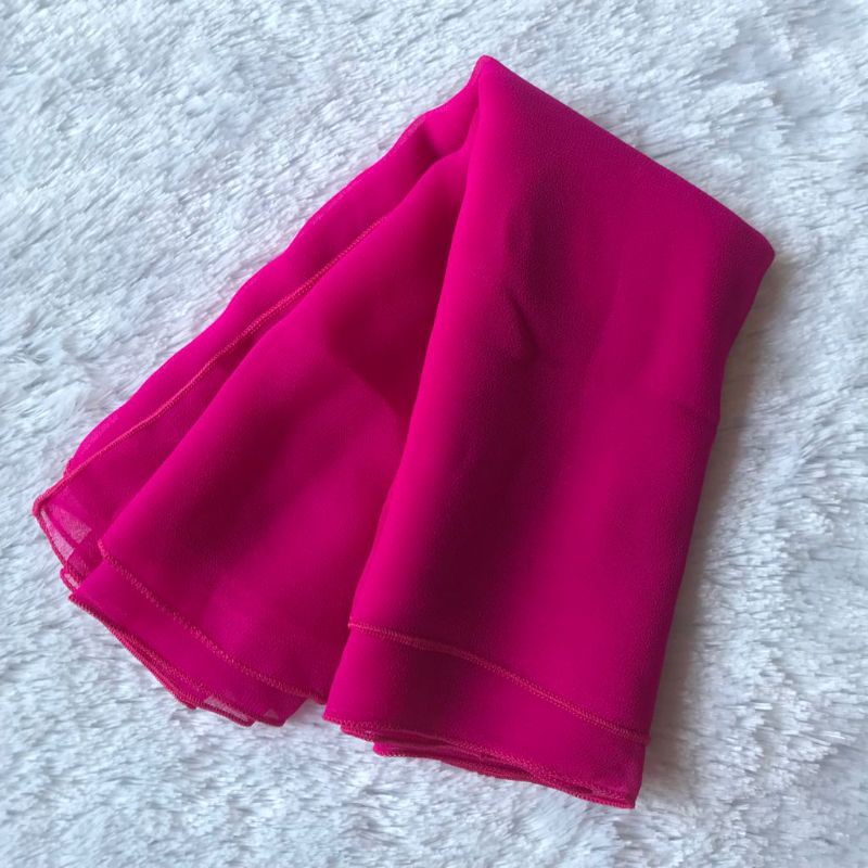 Selendang bali 2,5 m | Selendang crep cerah warna warni-Fuschia