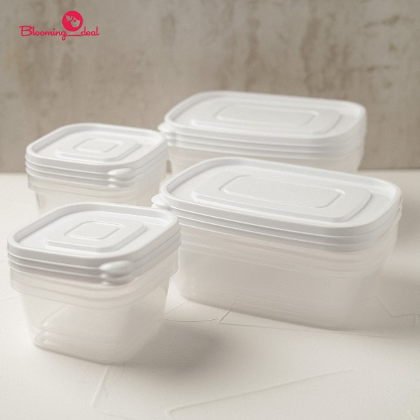 TOPLES PLASTIK BENING CALISTA RUMOI 12PCS TOPLES KULKAS TEMPAT KOTAK WADAH BOX PENYIMPANAN MAKANAN BUMBU DAPUR FOOD CONTAINER FOOD STORAGE FOOD PREPARATION LUNCH BOX SET TOPLES PLASTIK KULKAS SET