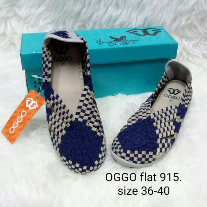 Sepatu Oggo Flat Rajut/Anyaman Tipe 915 E6657