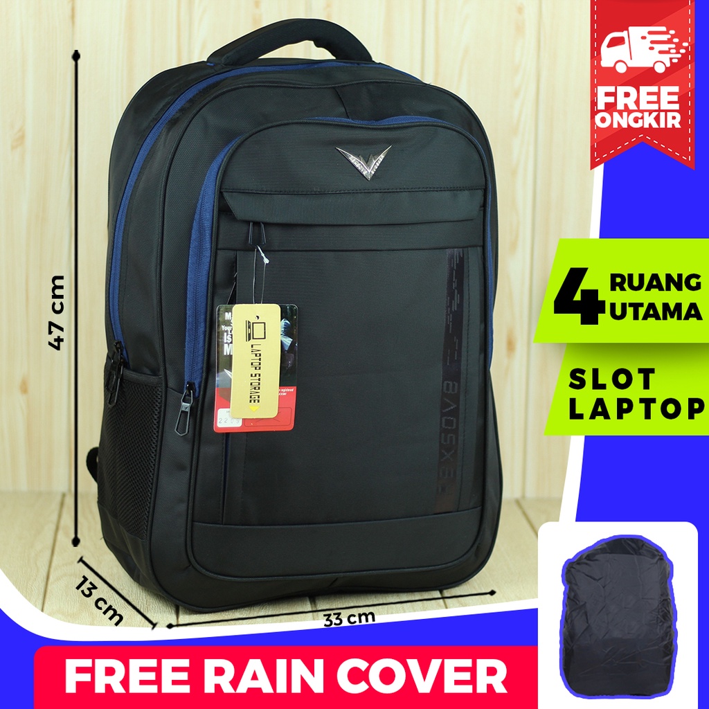 Tas Gendong REXSOVE Original Backpack Pria Wanita Unisex Bagus Trendy Tas Ransel Kuliah Kerja Kantor