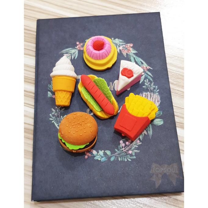 

Penghapus Bentuk Makanan / Kawaii Eraser Food Set Stationery Lucu Unik