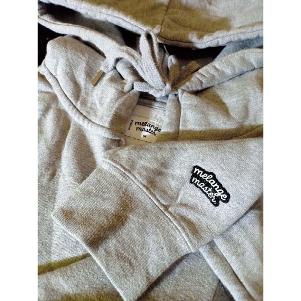 Zipper hoodie simple tag melange master