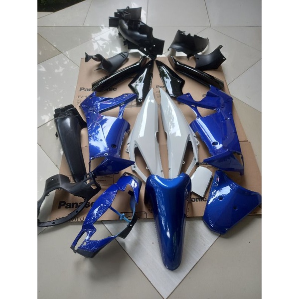 cover body#full set#supra x 125 lama#honda supra#warna biru putih