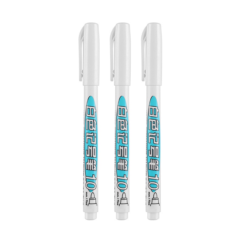 3pcs Spidol Highlighter Permanen 1.0mm Anti Air Warna Putih