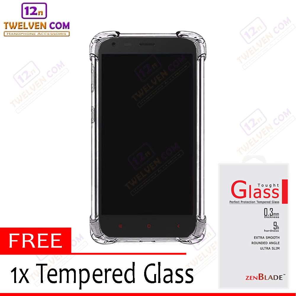 [FLASH SALE] Case Anti Crack Anti Shock Softcase Xiaomi Redmi 2 / Redmi 2s - Free Tempered Glass