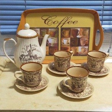 Tea Set Motif Perahu Eropa