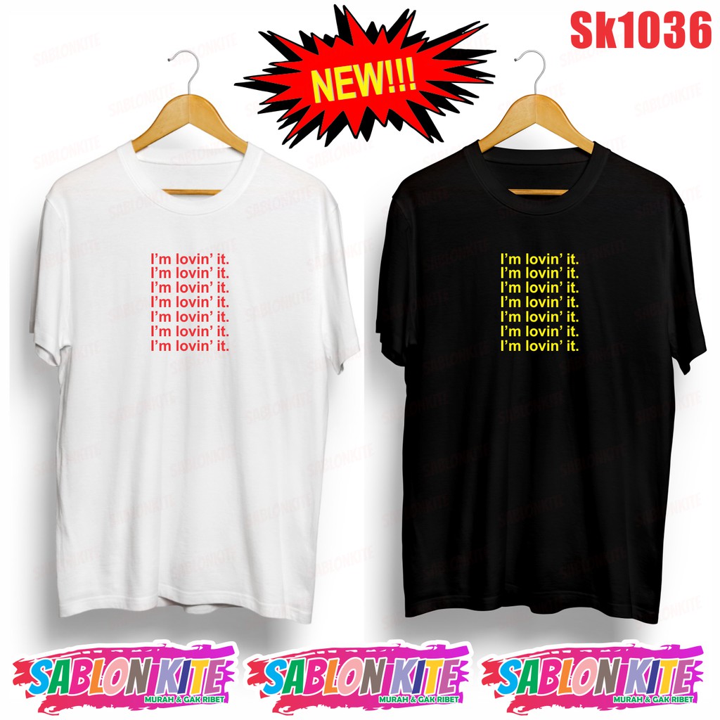 MURAH!!! KAOS KPOP IM LOVIN'IT SK1036 UNISEX COMBED 30S