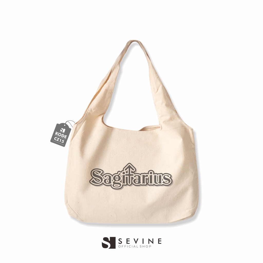 Sevine Tote Bag Kanvas Bonnie Tas Wanita Kuliah Fashion Laptop Totebag Aesthetic Zodiac Series - CZ