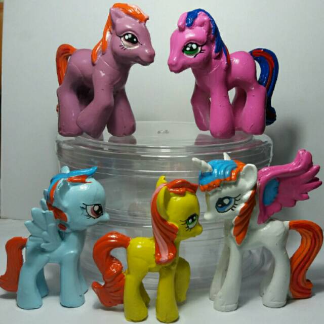 Cake Topper Kue Little Poni Kuda Pony Figure set Hiasan Kue