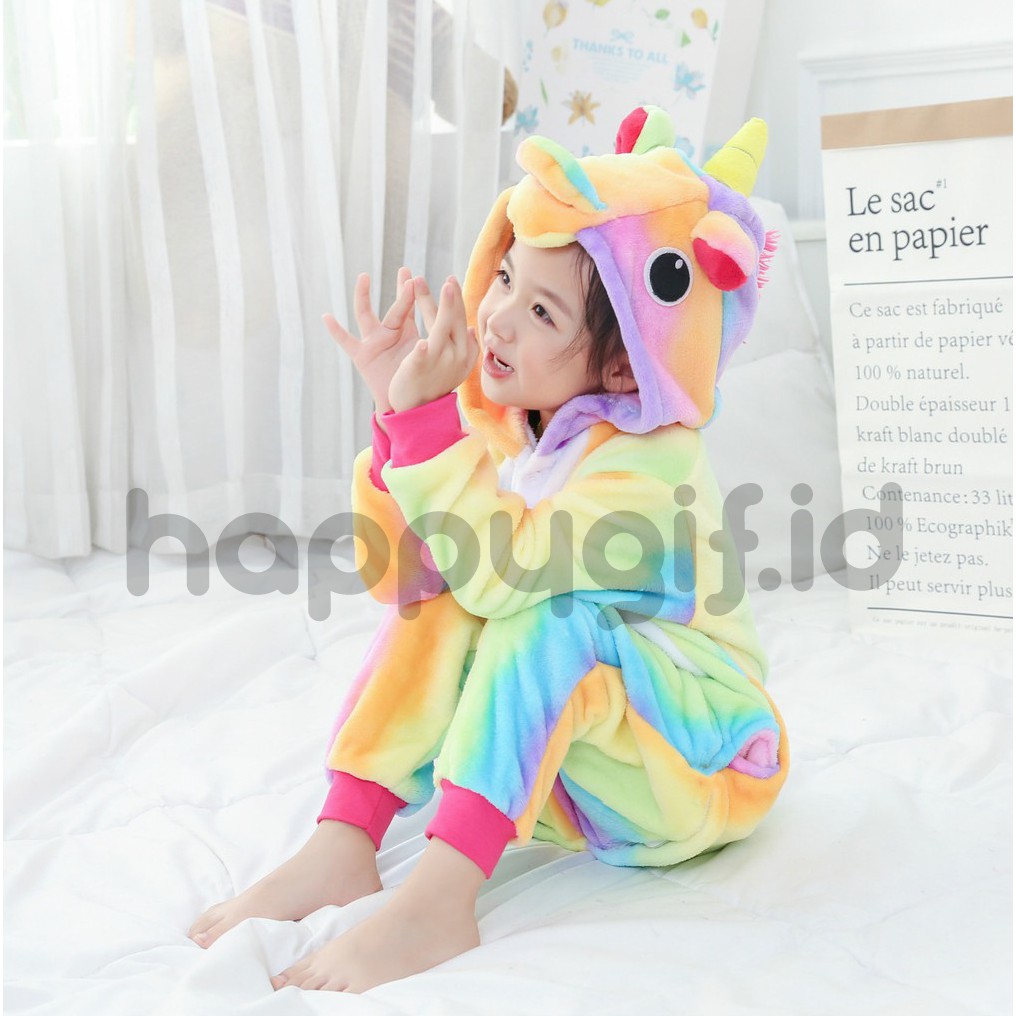 BAJU KOSTUM ONESIE PIYAMA ANAK KID UNICORN 1