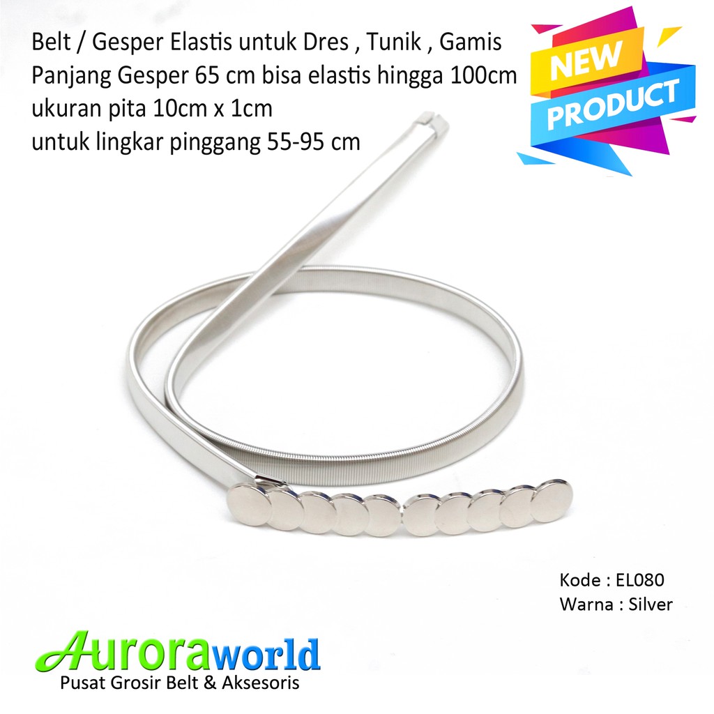 AURORAWORLD BELT ELASTIS UNTUK DRESS BELT TERBARU GAMIS TUNIK  IKAT PINGGANG WANITA ELASTIS GESPER BISA COD