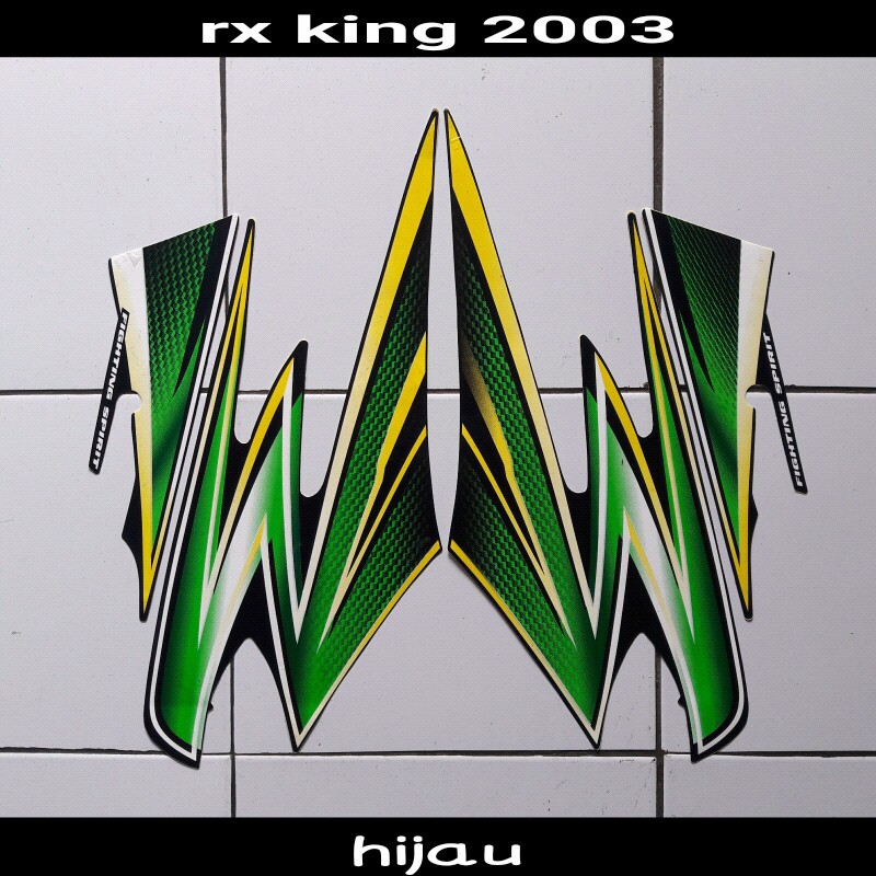 sticker motor rx king 2003 hijau
